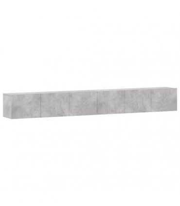 vidaXL 3 Piece TV Cabinet Set Concrete Grey Engineered Wood — V0672155772