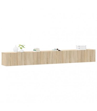 vidaXL 3 Piece TV Cabinet Set Sonoma Oak Engineered Wood — V0672155774
