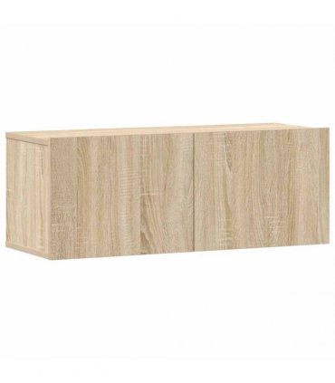 vidaXL 3 Piece TV Cabinet Set Sonoma Oak Engineered Wood — V0672155774