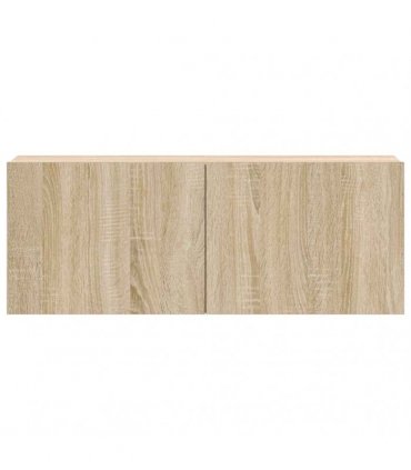 vidaXL 3 Piece TV Cabinet Set Sonoma Oak Engineered Wood — V0672155774