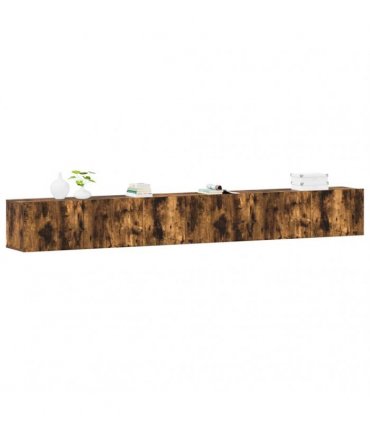 vidaXL 3 Piece TV Cabinet Set Smoked Oak Engineered Wood — V0672155776