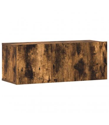 vidaXL 3 Piece TV Cabinet Set Smoked Oak Engineered Wood — V0672155776