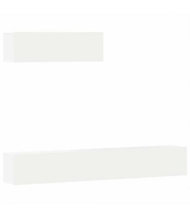 vidaXL 3 Piece TV Cabinet Set White Engineered Wood — V0672155778