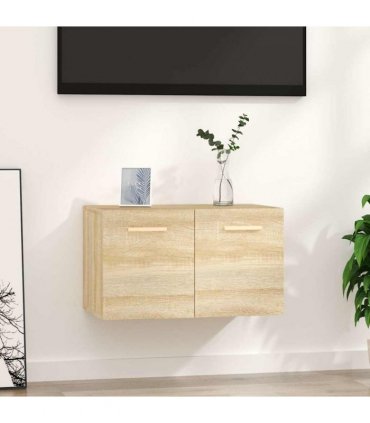 vidaXL Wall Cabinet Sonoma Oak 60x36.5x35 cm Engineered Wood — V0672155816