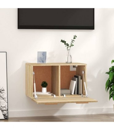 vidaXL Wall Cabinet Sonoma Oak 60x36.5x35 cm Engineered Wood — V0672155816