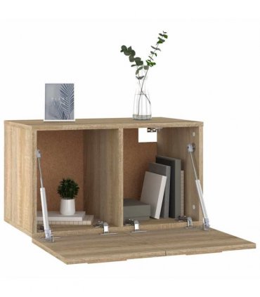 vidaXL Wall Cabinet Sonoma Oak 60x36.5x35 cm Engineered Wood — V0672155816