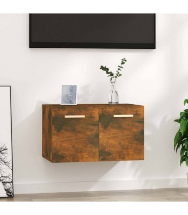 vidaXL Wall Cabinet Smoked Oak 60x36.5x35 cm Engineered Wood