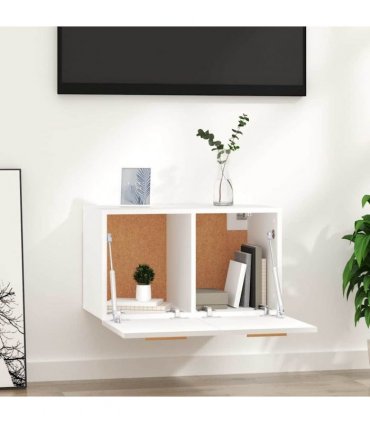 vidaXL Wall Cabinet White 60x36.5x35 cm Engineered Wood — V0672155818