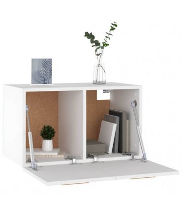vidaXL Wall Cabinet White 60x36.5x35 cm Engineered Wood — V0672155818