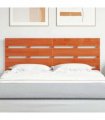 vidaXL Headboard Brown 140.5 x 3 x 80 cm Solid Pine Wood — Colour: Wax brown
