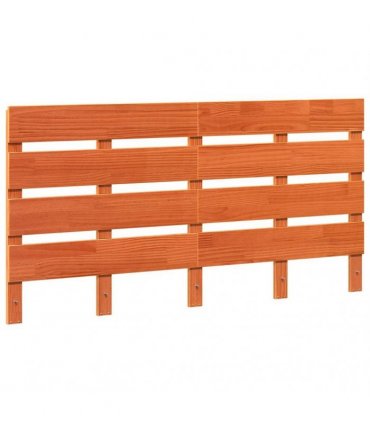 vidaXL Headboard Brown 140.5 x 3 x 80 cm Solid Pine Wood — Colour: Wax brown