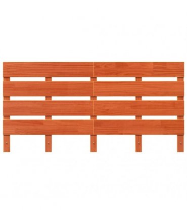 vidaXL Headboard Brown 140.5 x 3 x 80 cm Solid Pine Wood — Colour: Wax brown