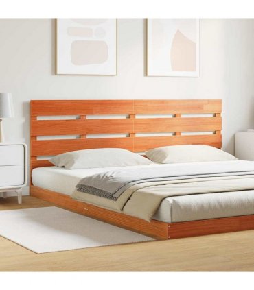 vidaXL Headboard Wax Brown 200.5 x 3 x 80 cm Solid Pine Wood