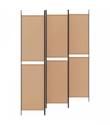vidaXL 5-Panel Room Divider Beige 250 x 220 cm Fabric