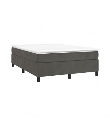 vidaXL Box Spring Bed Frame Dark Grey Velvet (US/AU Only) — Size: double size