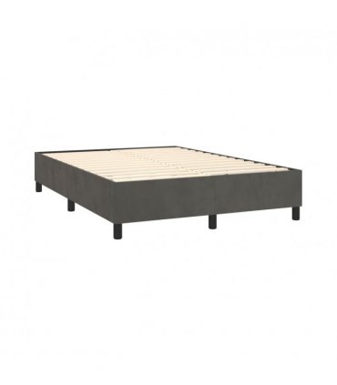vidaXL Box Spring Bed Frame Dark Grey Velvet (US/AU Only) — Size: double size