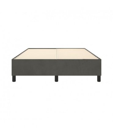 vidaXL Box Spring Bed Frame Dark Grey Velvet (US/AU Only) — Size: double size
