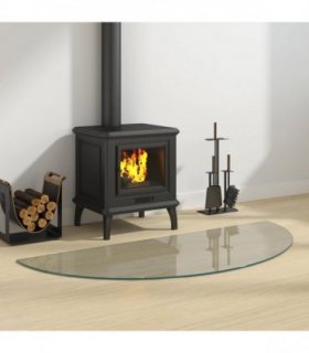 vidaXL Fireplace Glass Plate Transparent 1200 x 500 mm Glass — Size: 120 x 50 cm — V0672155886