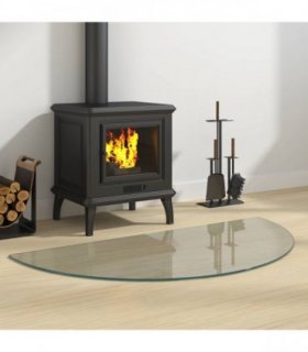 vidaXL Fireplace Glass Plate Transparent 1000 x 500 mm Glass — Size: 100 x 50 cm — V0672155887