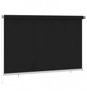vidaXL Outdoor Roller Blind 225(W)x140(H) cm Black — Size: 220 x 140 cm