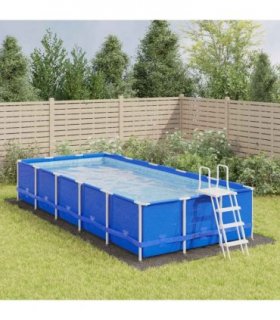 vidaXL Pool Ground Cloth Light Grey 750x370 cm Polyester Geotextile — Size: 750 x 370 cm