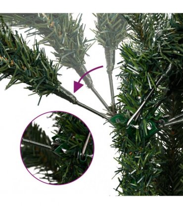 vidaXL Artificial Hinged Christmas Tree with Flocked Snow 150 cm — Model: basic