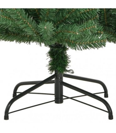 vidaXL Artificial Hinged Christmas Tree with Stand Green 240 cm — Model: basic