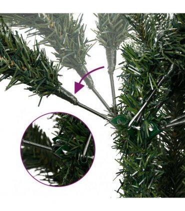 vidaXL Artificial Hinged Christmas Tree with Stand Green 150 cm — Model: basic
