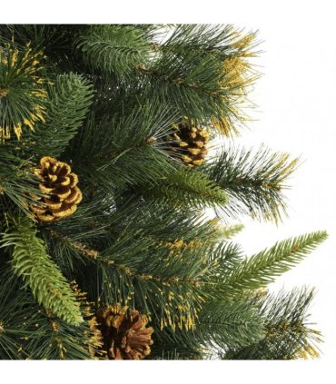 vidaXL Artificial Hinged Christmas Tree with Cones 180 cm — Model: basic