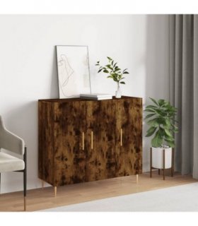 vidaXL Sideboard Smoked Oak 90x34x80 cm Engineered Wood — V0672156256