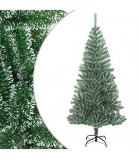 vidaXL Artificial Christmas Tree with Flocked Snow Green 240 cm — Model: basic