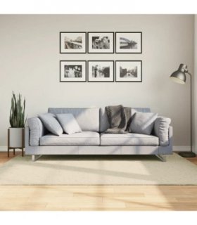 vidaXL Rug HUARTE Short Pile Soft and Washable Cream 140x200 cm — Size: 140 x 200 cm