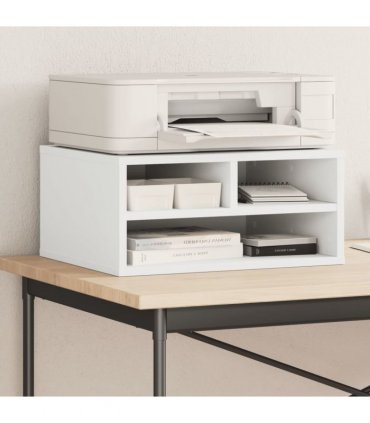 vidaXL Printer Stand White 49x40x22,5 cm Engineered Wood