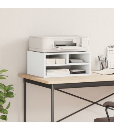 vidaXL Printer Stand White 49x40x22,5 cm Engineered Wood