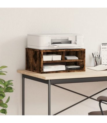 vidaXL Printer Stand Smoked Oak 49x40x22,5 cm Engineered Wood