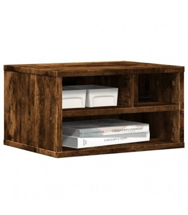 vidaXL Printer Stand Smoked Oak 40x32x22,5 cm Engineered Wood — V0672156460