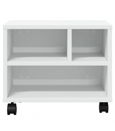 vidaXL Printer Stand with Wheels White 41x32x34,5 cm