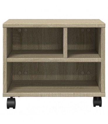 vidaXL Printer Stand with Wheels Sonoma Oak 41x32x34,5 cm