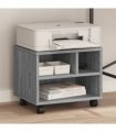 vidaXL Printer Stand with Wheels Grey Sonoma 41x32x34,5 cm