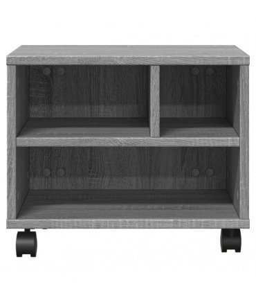 vidaXL Printer Stand with Wheels Grey Sonoma 41x32x34,5 cm