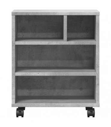vidaXL Printer Stand with Wheels Concrete Grey 41x32x48 cm