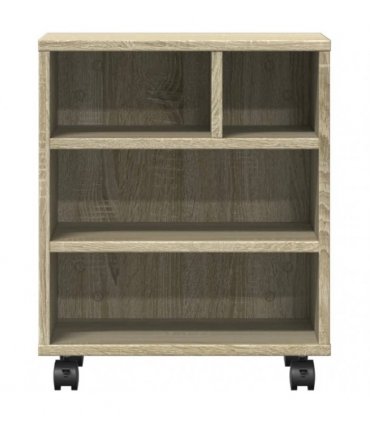 vidaXL Printer Stand with Wheels Sonoma Oak 41x32x48 cm