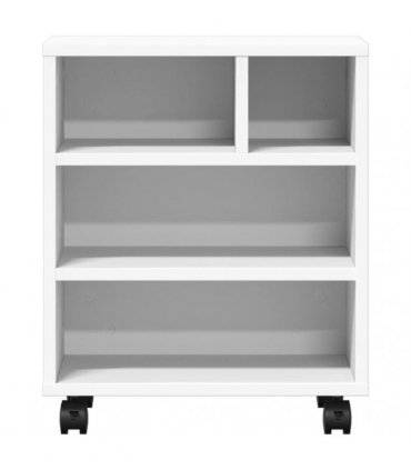 vidaXL Printer Stand with Wheels White 41x32x48 cm