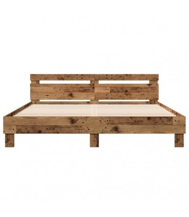 vidaXL Bed Frame Old Wood 203 x 185 x 70 cm Engineered Wood — Size: 180 x 200 cm