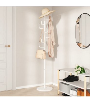 vidaXL Coat Stand White 183 cm Powder-coated Iron