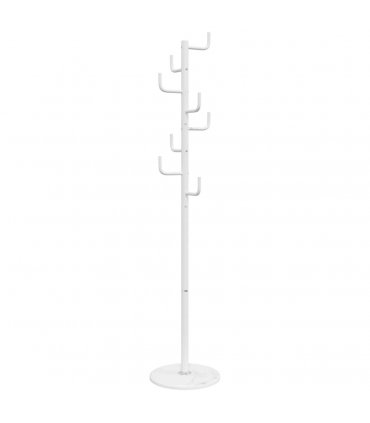 vidaXL Coat Stand White 183 cm Powder-coated Iron