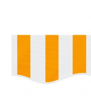 vidaXL Replacement Fabric for Awning Valance Yellow and White Stripe 5 m