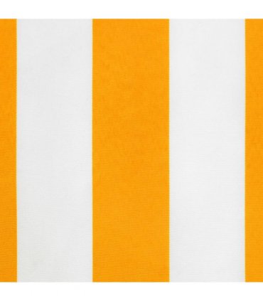 vidaXL Replacement Fabric for Awning Valance Yellow and White Stripe 5 m