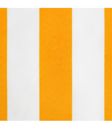 vidaXL Replacement Fabric for Awning Valance Yellow and White Stripe 3.5 m