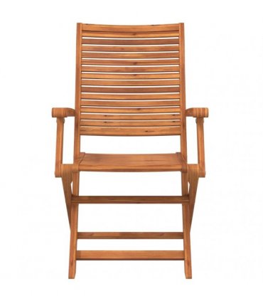vidaXL Folding Garden Chairs 4 pcs 57x66x95 cm Solid Wood Acacia — Model: with armrest